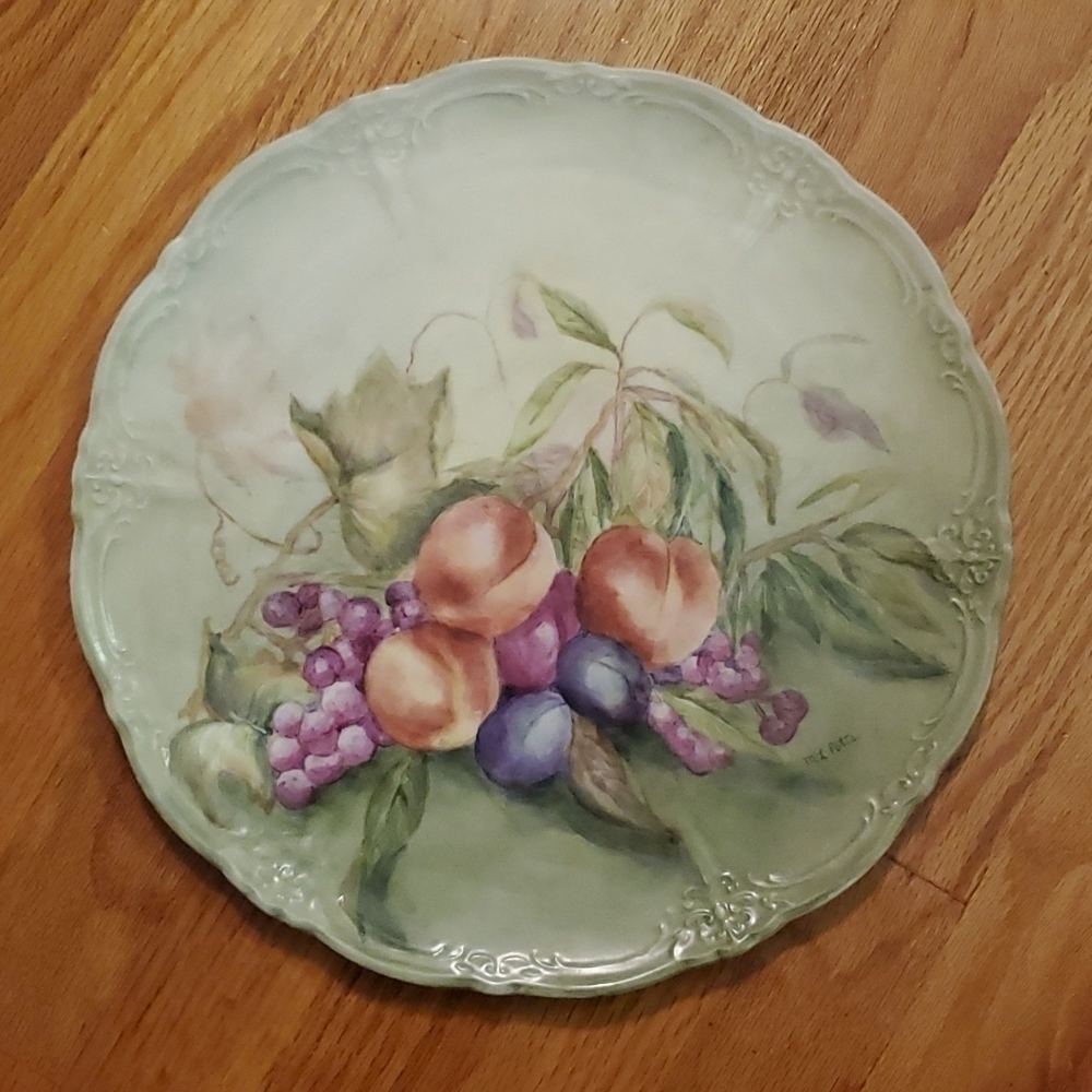 𝅺Vintage Handpainted China Platter 12 inches